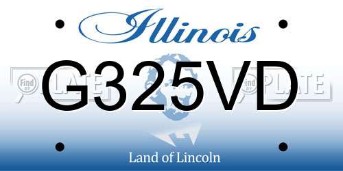 G325VD Illinois License Plate