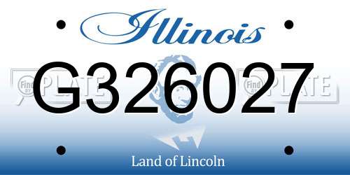 G326027 Illinois License Plate