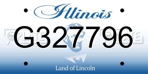 G327796 Illinois License Plate