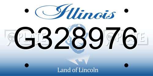 G328976 Illinois License Plate