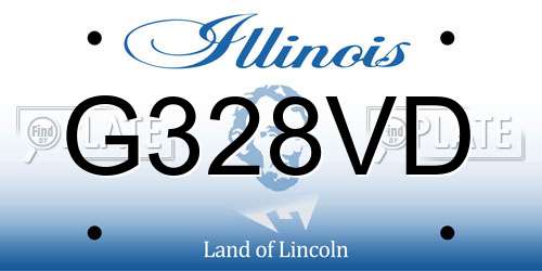 G328VD Illinois License Plate
