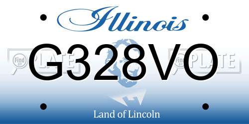 G328VO Illinois License Plate