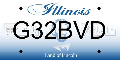 G32BVD Illinois License Plate