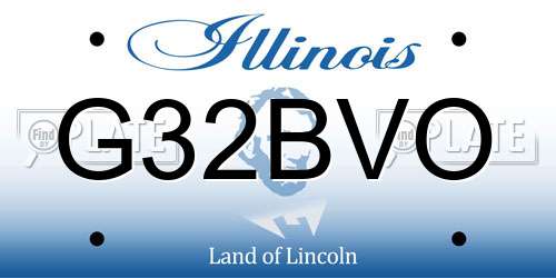 G32BVO Illinois License Plate