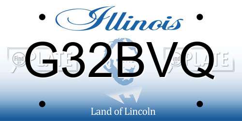 G32BVQ Illinois License Plate