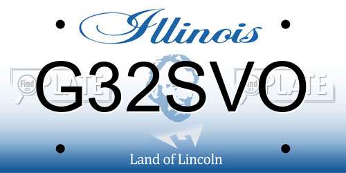 G32SVO Illinois License Plate