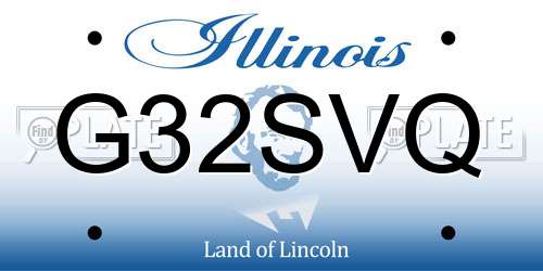 G32SVQ Illinois License Plate