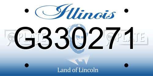G330271 Illinois License Plate