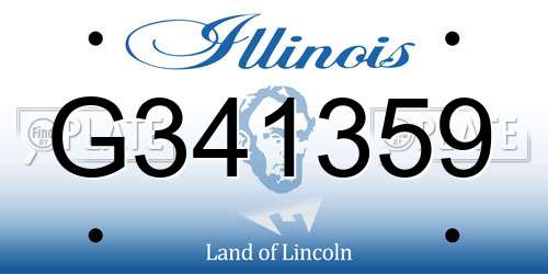 G341359 Illinois License Plate