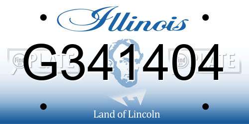 G341404 Illinois License Plate