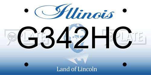G342HC Illinois License Plate