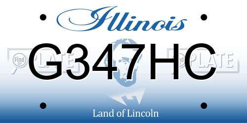 G347HC Illinois License Plate