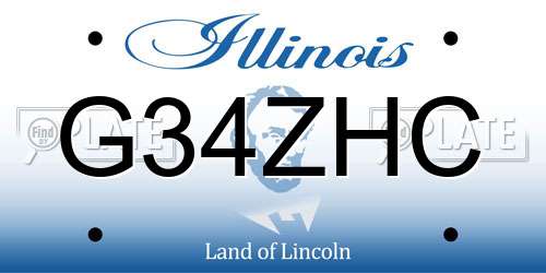 G34ZHC Illinois License Plate