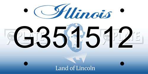 G351512 Illinois License Plate