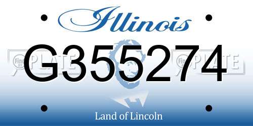 G355274 Illinois License Plate