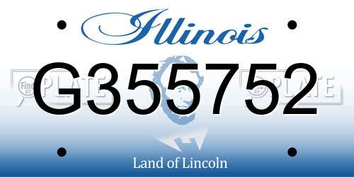 G355752 Illinois License Plate