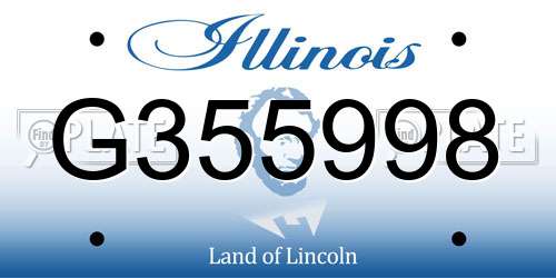 G355998 Illinois License Plate