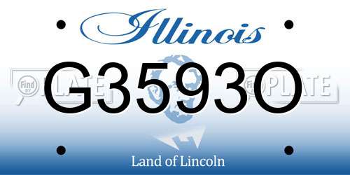 G3593O Illinois License Plate