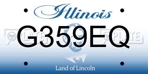 G359EQ Illinois License Plate