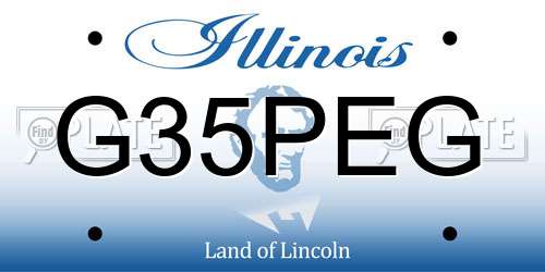 G35PEG Illinois License Plate