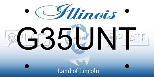 G35UNT Illinois License Plate