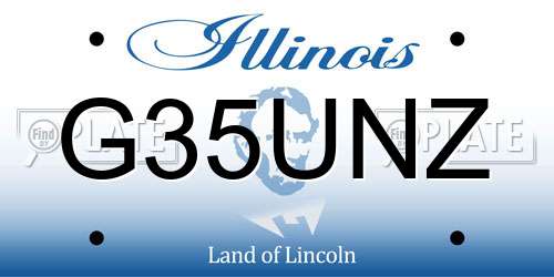 G35UNZ Illinois License Plate