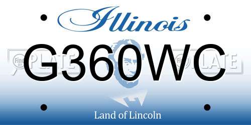 G360WC Illinois License Plate