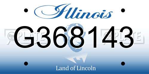 G368143 Illinois License Plate