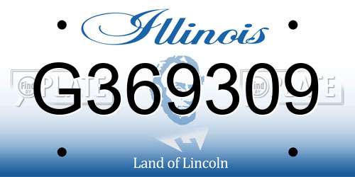 G369309 Illinois License Plate