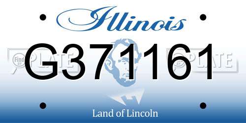 G371161 Illinois License Plate
