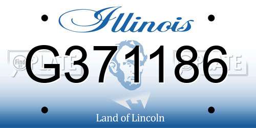 G371186 Illinois License Plate