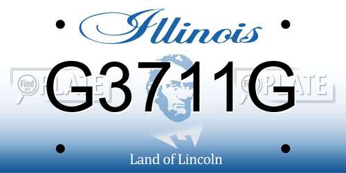G3711G Illinois License Plate