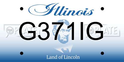G371IG Illinois License Plate