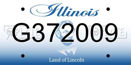G372009 Illinois License Plate
