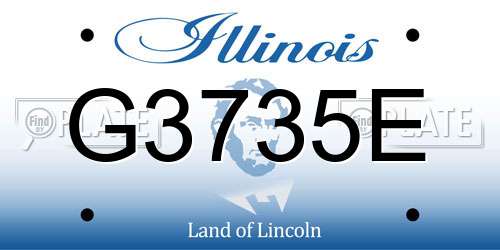 G3735E Illinois License Plate
