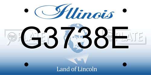 G3738E Illinois License Plate