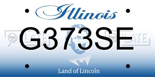 G373SE Illinois License Plate