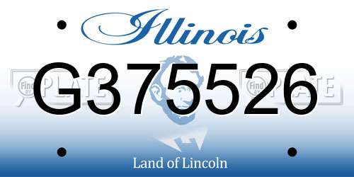 G375526 Illinois License Plate