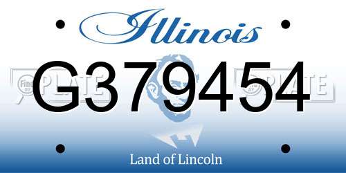 G379454 Illinois License Plate