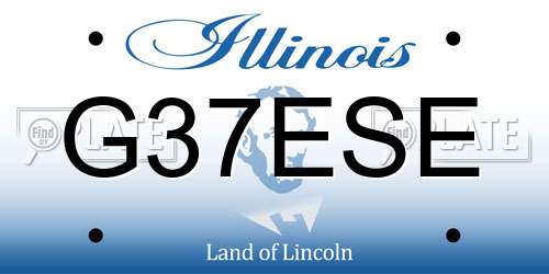G37ESE Illinois License Plate