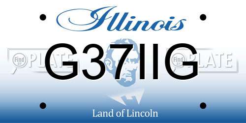 G37IIG Illinois License Plate