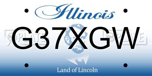 G37XGW Illinois License Plate