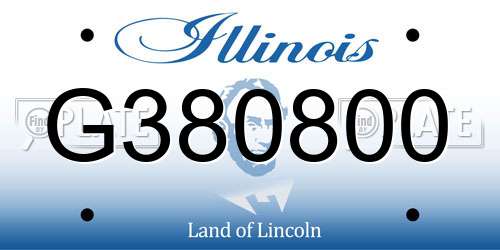 G380800 Illinois License Plate