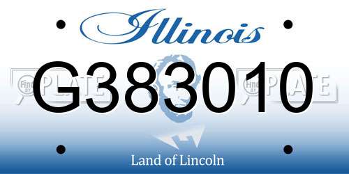 G383010 Illinois License Plate