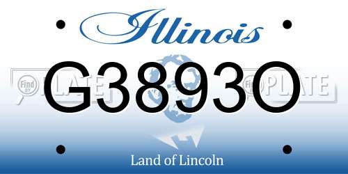 G3893O Illinois License Plate