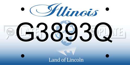 G3893Q Illinois License Plate