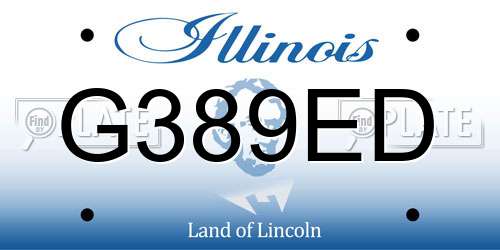G389ED Illinois License Plate