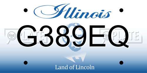 G389EQ Illinois License Plate