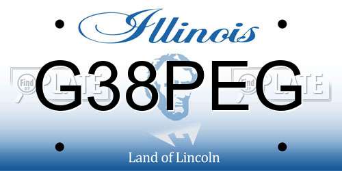G38PEG Illinois License Plate