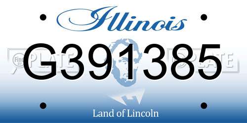 G391385 Illinois License Plate